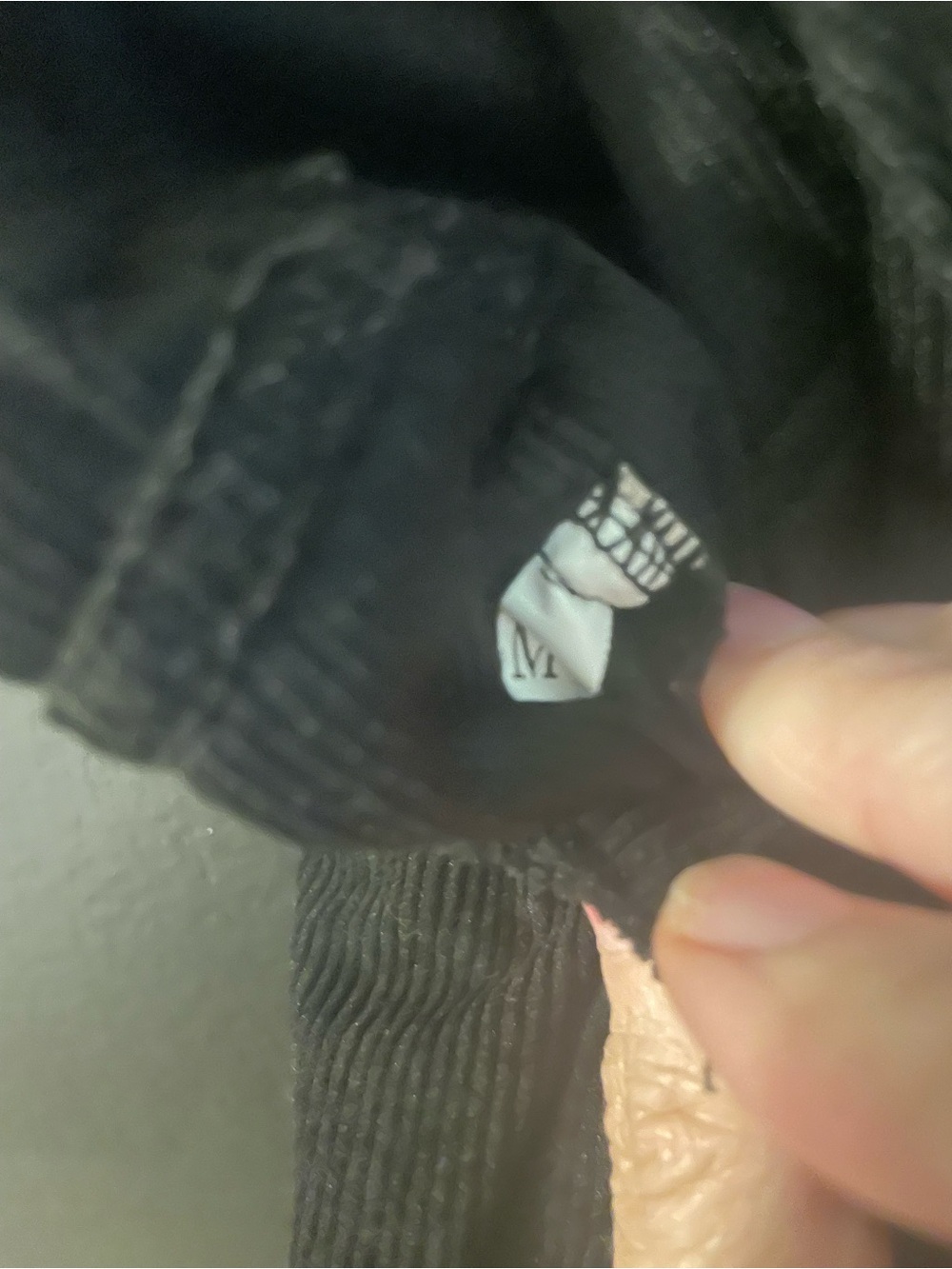 Women's Black Corduroy Wide-Leg Overalls - Picture 6 of 6